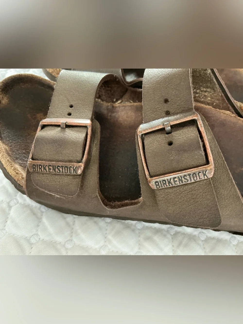 Birkenstock Arizona Slide Sandals Tan Brown 34EU/ 3-3,5 youth kids  or women